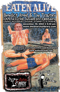 Flyer for Anarchy Library gig, December 2004 - CLICK FOR NEXT IMAGE