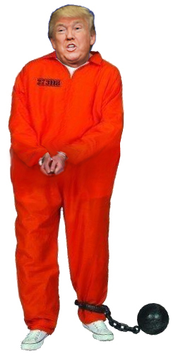 trump in orange prison suit